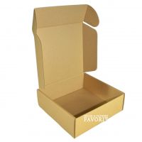 Коробка с откидной крышкой 10 х 10 х 5 см, крафт, К9 - вид 1 миниатюра