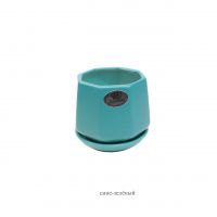 Кашпо керамическое с поддоном h9.5 х 7.5 х 7.5 см, E30-17 - вид 5 миниатюра