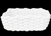 Кашпо текстильное крупная вязка, белый, 1 шт, М31-11 - вид 1 миниатюра