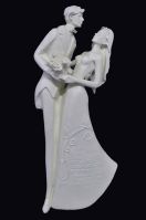 Свадебная фигурка пара 20 см, молочный - вид 1 миниатюра