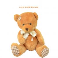 Мягкая игрушка Медвежонок с репсовым бантом h18 см, FA29-20 - вид 1 миниатюра