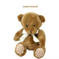 Мягкая игрушка Медвежонок с репсовым бантом h18 см, FA29-20 - вид 2 миниатюра