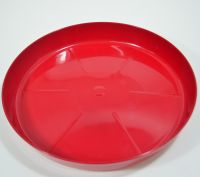 Поддон пластиковый d31 см, красный - вид 1 миниатюра