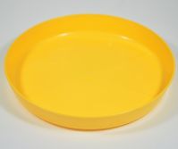 Поддон пластиковый d31 см, желтый - вид 1 миниатюра