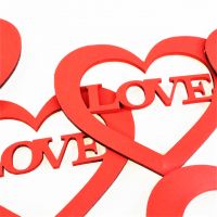 Топпер Love в сердце 10 х 30 см, 10 шт, красный - вид 1 миниатюра