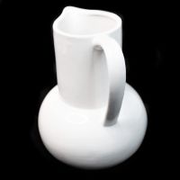 Кувшин h20 см, керамика, белый, Z1-6 - вид 1 миниатюра
