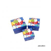 Коробка квадратная Новогодняя, набор из 3 шт, Z13-15/38-1 - вид 4 миниатюра
