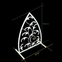 Декоративная металлическая решетка Ажур, h82 см, М84-16 - вид 1 миниатюра