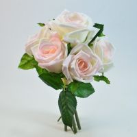 Роза искусственная, букет из 8 шт, h34 см, Р59-7 - вид 3 миниатюра