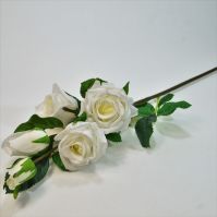 Роза кустовая искусственная, h70 см, Р59-12 - вид 3 миниатюра