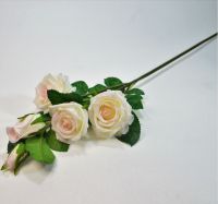 Роза кустовая искусственная, h70 см, Р59-12 - вид 4 миниатюра