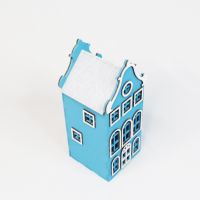 Интерьерный домик Амстердам, 125 х 120 х h270 мм, голубой, М - вид 1 миниатюра