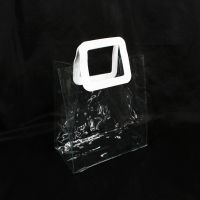 Флористическая сумка прозрачная с кожаными ручками (органайзер), 24.5 х 28 х 14 см, пластик, Z6-20 - вид 7 миниатюра