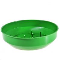 Поддон пластик d15 см, зеленый, W15-2 - вид 1 миниатюра