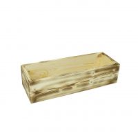 Ящик деревянный M, 40 х 12.5 х 9.2 см, натуральный с обжигом Ящик деревянный M, 40 х 12.5 х 9.2 см, натуральный с обжигом