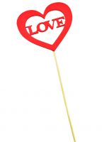 Топпер Love в сердце 10 х 30 см, 1 шт, красный - вид 1 миниатюра