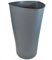 Вазон пластиковый Премиум, h34 см, серый, W15-4 - вид 1 миниатюра