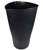 Вазон пластиковый Премиум, h34 см, черный, W15-4 - вид 1 миниатюра