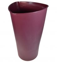 Вазон пластиковый Премиум, h34 см, винный, W15-4 - вид 1 миниатюра