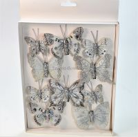 Бабочки на прищепке микс 3-5 см, 10 шт - вид 1 миниатюра