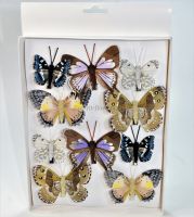 Бабочки на прищепке микс 3-5 см, 10 шт - вид 2 миниатюра