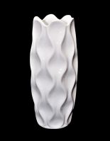 Ваза керамическая h30 х d9 см, белый, Z2-16 - вид 1 миниатюра