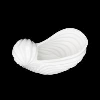 Ваза керамическая Ракушка h17 х L25 см, белый, Z31-5 - вид 1 миниатюра