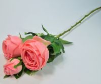 Роза кустовая искусственная, h72 см, Р32-8/59-13 - вид 1 миниатюра
