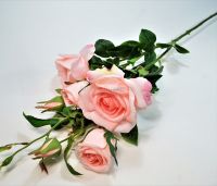 Роза кустовая искусственная, h90 см, Р59-18 - вид 1 миниатюра