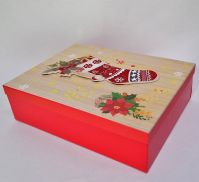 Коробка прямоугольная Рождественский носок, набор из 3 шт, W38-27 - вид 1 миниатюра