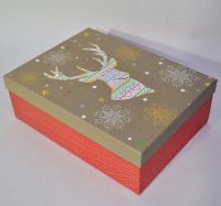 Коробка прямоугольная Олень скандинавский, набор из 3 шт, Z13-14 - вид 1 миниатюра