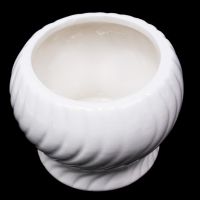 Кашпо керамическое h7 см, белый, Z1-43 - вид 1 миниатюра