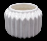 Кашпо керамическое h7 см, белый, Z1-44 - вид 1 миниатюра