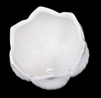 Кашпо керамическое h7 см, белый, Z1-57 - вид 2 миниатюра