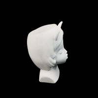 Гипсовая фигура-кашпо Девочка, h15 см, белый - вид 2 миниатюра