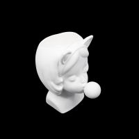 Гипсовая фигура-кашпо Девочка, h15 см, белый - вид 4 миниатюра