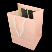 Сумка бумажная с пластиковым окном, h25 х 35 х 18, розовый, Z6-9 - вид 2 миниатюра