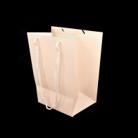 Сумка бумажная с пластиковым окном, 30 х 26 х 15 см, 10 шт, розовый, Z6-10 - вид 1 миниатюра