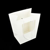 Сумка бумажная с пластиковым окном, 30 х 26 х 15 см, 10 шт, белый, Z6-10 - вид 1 миниатюра