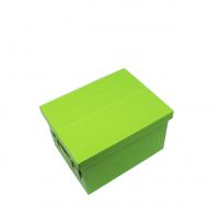 Коробка-органайзер с крышкой, 35 х 27 х 22 см, экокожа, салатовый, Z8-15 - вид 1 миниатюра