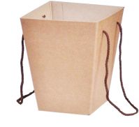 Коробка для букета 32 х 50 х 55 см, 1 шт, крафт - вид 1 миниатюра