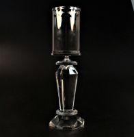Подсвечник стеклянный с серебряной каймой, h27,5 х d5,5 см, W83-19 - вид 2 миниатюра