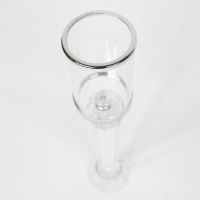 Подсвечник стеклянный с серебряной каймой, h36 х d5,5 см, W83-21 - вид 3 миниатюра