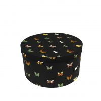 Коробка цилиндр шелковая Бабочки, набор из 7 шт, ПРЕМИУМ, черный,FA3-4 - вид 3 миниатюра