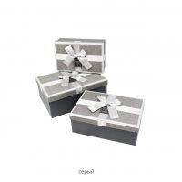 Коробка прямоугольная с бантом Блеск, набор из 3 шт, Z25-14 - вид 3 миниатюра
