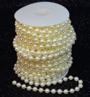 Бусы на бобине 8 мм х 17 м, шампань, М99-5 Бусы на бобине 8 мм х 17 м, шампань, М99-5