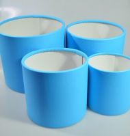 Коробка цилиндр без крышки, набор из 4 шт, синий - вид 1 миниатюра