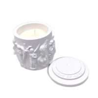 Свеча в гипсовом кашпо с крышкой Light of Hope, h9.5 х d7.5 см, FA36-30 Свеча в гипсовом кашпо с крышкой Light of Hope, h9.5 х d7.5 см, FA36-30