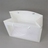 Сумка бумажная горизонтальная с пластиковым окном, h25 х 35 х 18 см, белый, W71-11 - вид 2 миниатюра