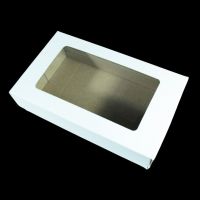 Коробка с крышкой окном 17 х 10 х 5 см, белый, К26 - вид 1 миниатюра